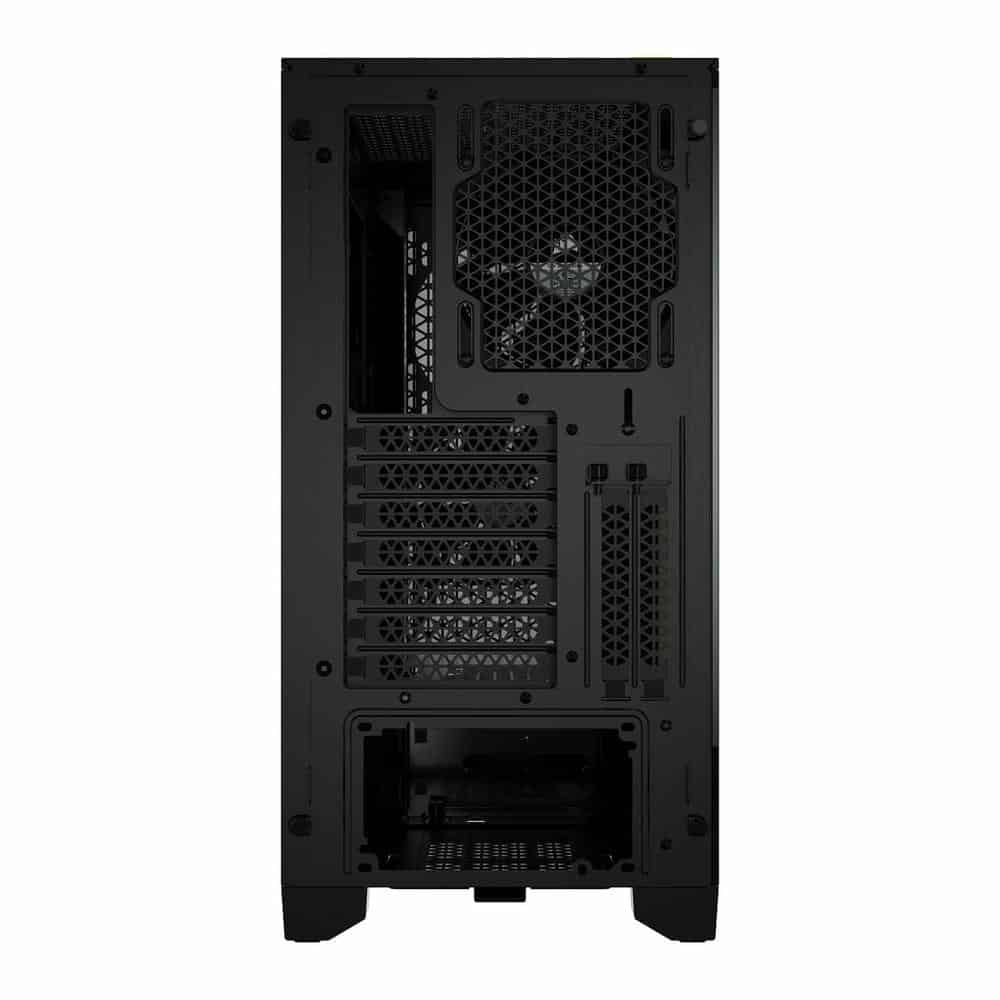 (image for) Corsair 4000D Airflow Black Chassis + Corsair 4000 Series Wooden PC Front Panel (Teak) Bundle